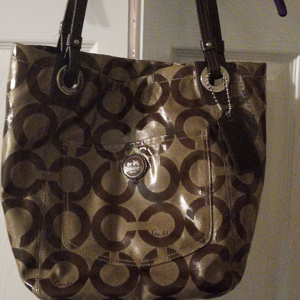 Coach liquid gloss tote